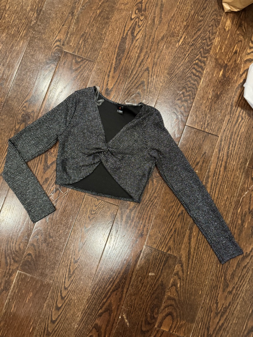 I Joah Black Top with Metallic Trim